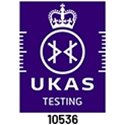 UKAS accreditation. Laboratory number: 10536.
