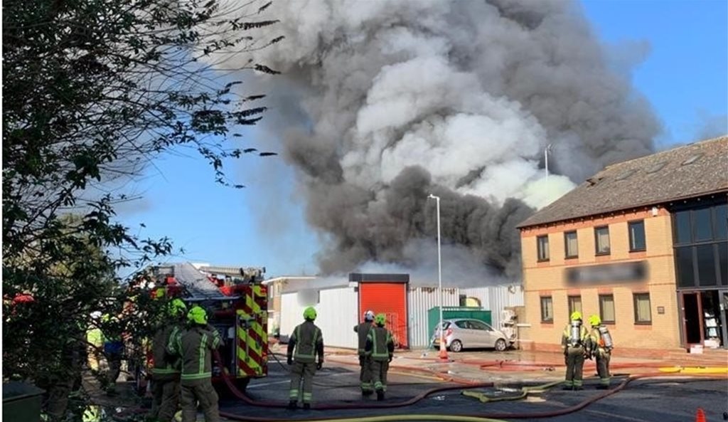 Essex food factory burns to the ground