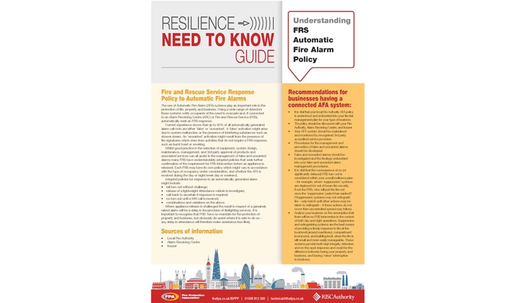 Need to know guide - understanding FRS automatic fire alarm policy